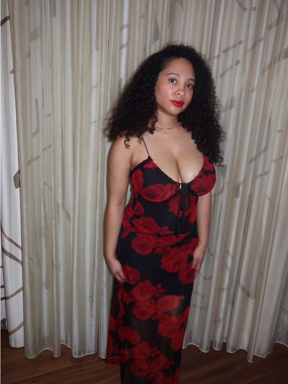 Red Floral Slip Dress - Women Intimates & Sleepwear